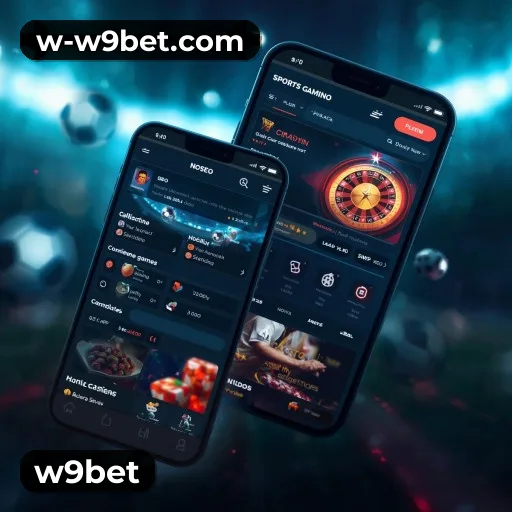 w9bet App bonus area with promotional offers and PIX support